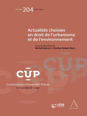 cover image of Actualités choisies en droit de l'urbanisme et de l'environnement